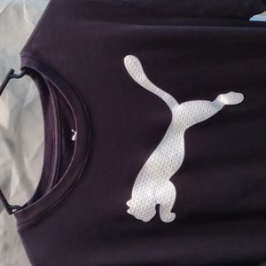 Puma logo large black T-shirt